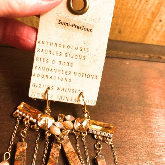 NWT Anthropologie Earrings Semi Precious Stones - Picture 3 of 3